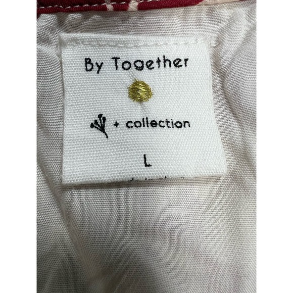 By Together Dress Burgundy Floral Flowy Large Mini - Picture 15 of 16